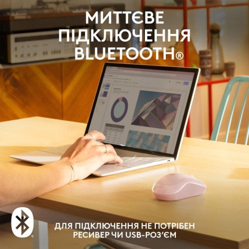 Миша бездротова Logitech M240 Silent, Rose (910-007121)