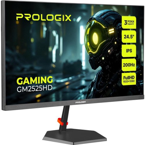 Монітор Prologix Gaming GM2525HD, 24.5 IPS, вигнутий, 200Hz, Black