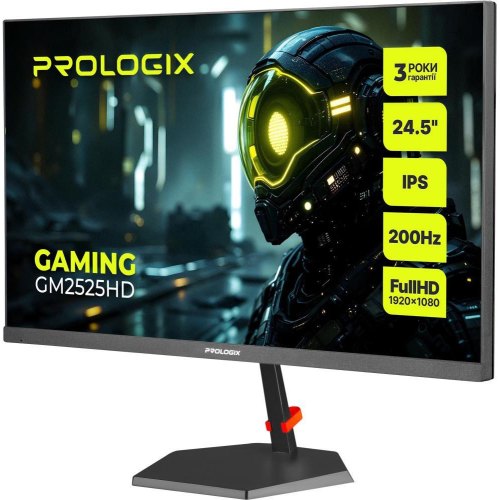 Монітор Prologix Gaming GM2525HD, 24.5 IPS, вигнутий, 200Hz, Black