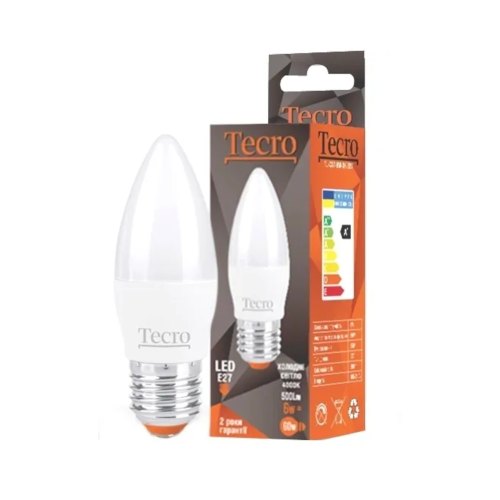 Лампа світлодіодна Tecro, 6W, E27, 4000K (TL-C37-6W-4K-E27)