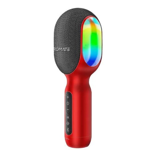 Мікрофон для караоке Promate VocalMic Bluetooth LED, Red