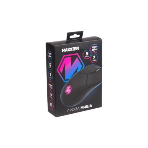 Миша дротова, ігрова Maxxter Instant 603, USB, Black
