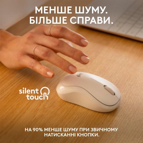 Миша бездротова Logitech M240 Silent, Off White (910-007120)