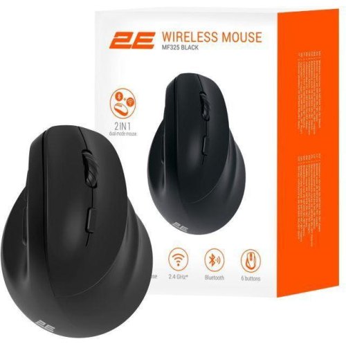 Миша бездротова 2E MF325, Black (2E-MF325WBK)