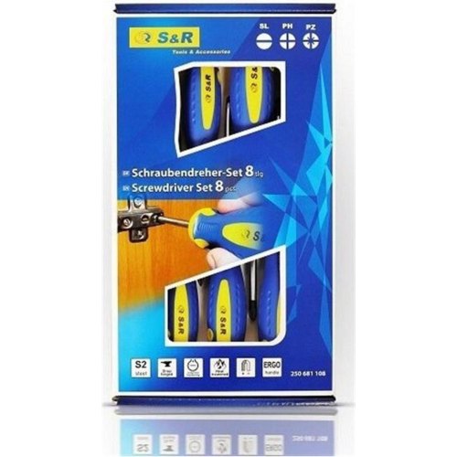 Набір викруток S&R SL-PH-PZ S2, 8шт (250681108)