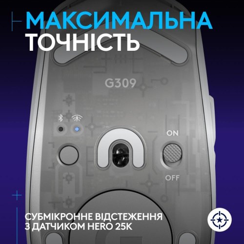 Миша бездротова Logitech G309, White (910-007207)