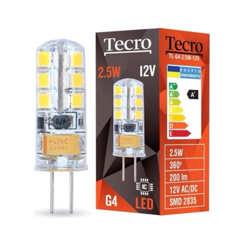 Лампа світлодіодна Tecro, 2.5W, G4, 4100K (TL-G4-2.5W-12V)