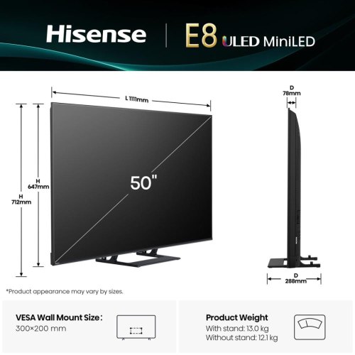 Телевізор HISENSE 50E8Q