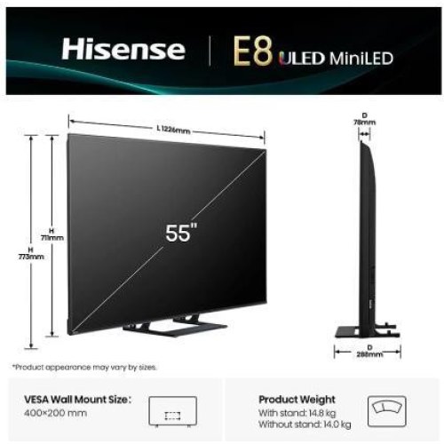 Телевізор HISENSE 55E8Q