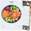Ваги кухонні, електронні Adler AD 3177W, 10кг, USB Type-C, автовимкнення, скло, білі