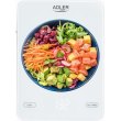 Ваги кухонні, електронні Adler AD 3177W, 10кг, USB Type-C, автовимкнення, скло, білі