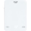 Ваги кухонні, електронні Adler AD 3177W, 10кг, USB Type-C, автовимкнення, скло, білі