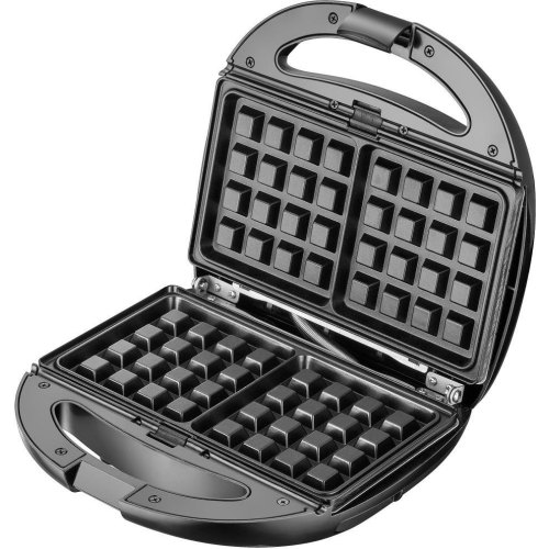 Мультимейкер Camry CR 3057, 6в1, 1200Вт, гриль/сендвіч/вафлі/горішки/омлет, змінні пластини, сірий