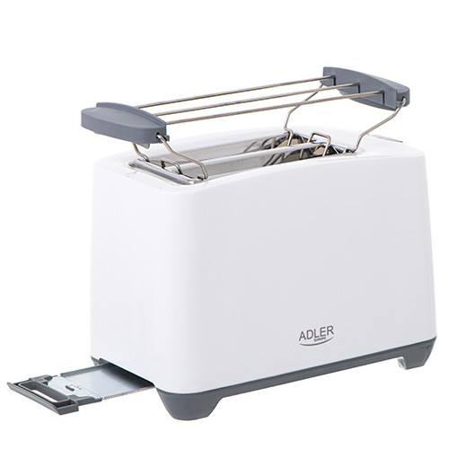 Тостер Adler AD 3216, 1000Вт, 2 відділення, 7 режимів підсмажування, розморожування, підігрів булочок