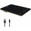 Ваги кухонні, електронні Adler AD 3177B, 10кг, USB Type-C, автовимкнення, скло, чорні