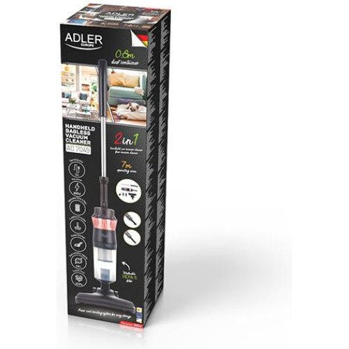 Пилосос контейнерний Adler AD 7049, 2в1, 800Вт, 0.8л, фільтр НЕРА, насадка для салону автомобіля
