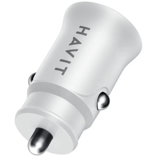 Автомобільний зарядний пристрій Havit HV-CC2022, 20W, USB Type-A/USB Type-C, White