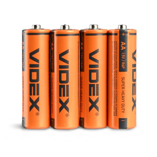 Батарейка VIDEX, сольова, R6P/AA, 4шт