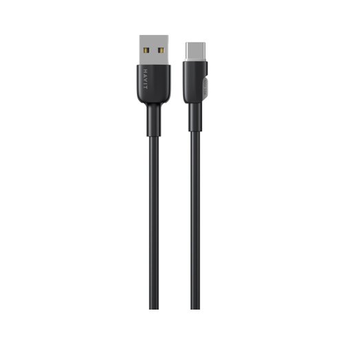 Кабель Havit HV-CB307C, USB Type-A to USB Type-C, 3A, 1м, Black