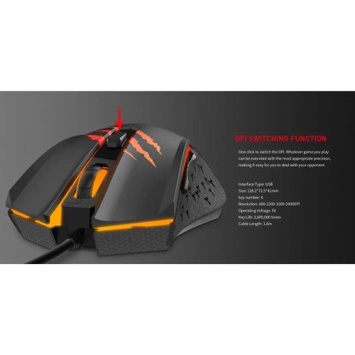 Миша дротова, ігрова Havit HV-MS1027, USB, Black