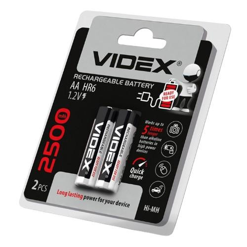 Акумулятор VIDEX, HR6/AA, 2500mAh, 2шт