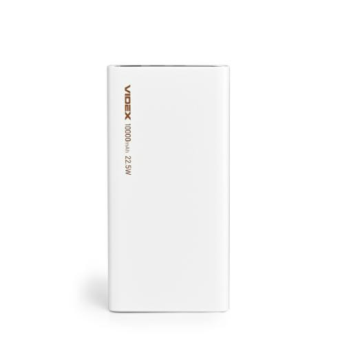 Зовнішній акумулятор Powerbank VIDEX VPB-310-W, 10000mAh, 22.5W, White