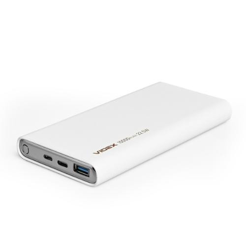 Зовнішній акумулятор Powerbank VIDEX VPB-310-W, 10000mAh, 22.5W, White