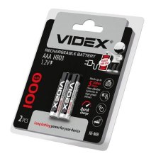 Акумулятор VIDEX, HR03/AAA, 1000mAh, 2шт
