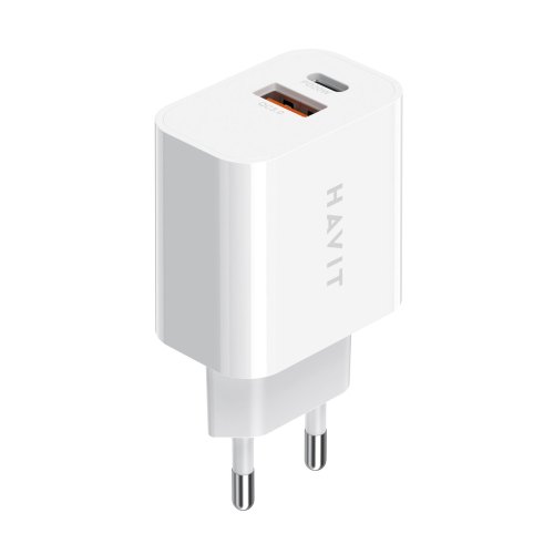 Мережевий зарядний пристрій Havit HV-UCP007, USB Type-A/USB Type-C, 20W