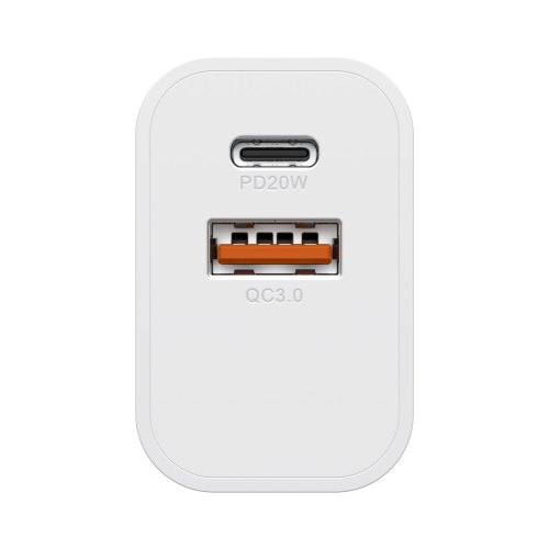 Мережевий зарядний пристрій Havit HV-UCP007, USB Type-A/USB Type-C, 20W