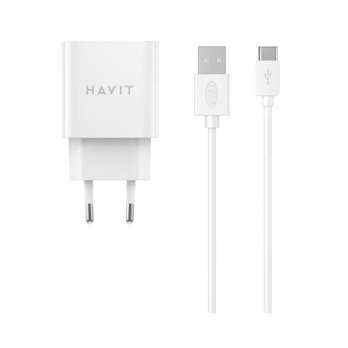Мережевий зарядний пристрій Havit HV-ST113, USB Type-A, кабель USB Type-A to USB Type-C