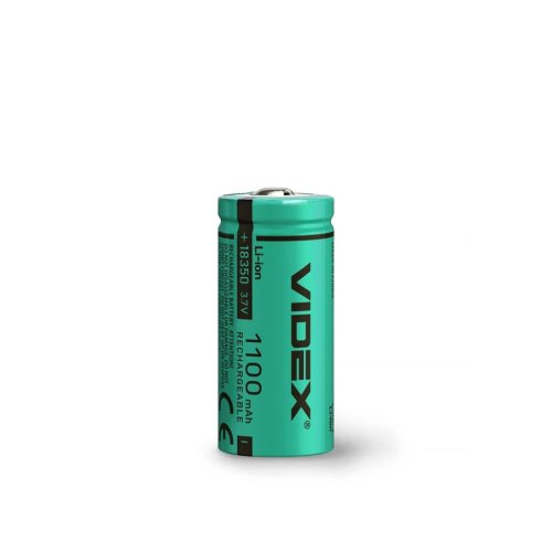 Акумулятор VIDEX, Li-ion, 18350, без захисту, 1100mAh, bulk, 1шт