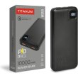 Зовнішній акумулятор Powerbank TITANUM TPB-WQ55-B, 10000mAh, 22.5W, Black