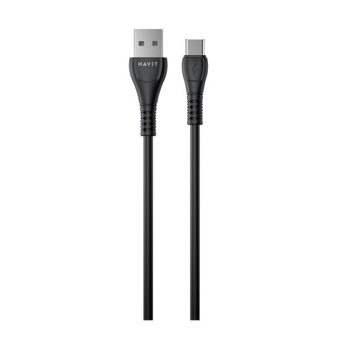 Кабель Havit HV-CB642C, USB Type-A to USB Type-C, 2.1A, 1.8м, Black