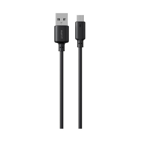 Кабель Havit HV-CB300C, USB Type-A to Micro USB, 3A, 1м, Black