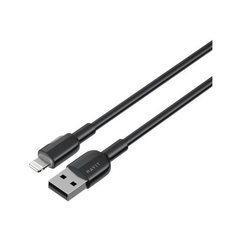 Кабель Havit HV-CB306C, USB Type-A to Lightning, 2.4A, 1м, Black