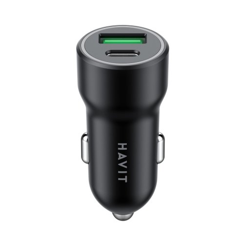 Автомобільний зарядний пристрій Havit HV-CC613, USB Type-A/USB Type-C, 20W