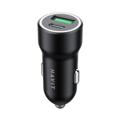 Автомобільний зарядний пристрій Havit HV-CC613, USB Type-A/USB Type-C, 20W