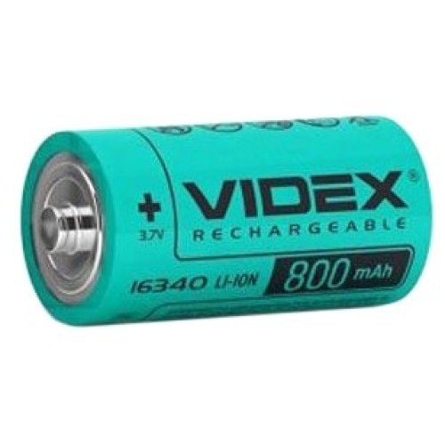 Акумулятор VIDEX, Li-ion, 16340, без захисту, 800mAh, bulk, 1шт