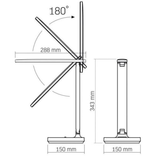 Лампа настiльна LED VIDEX VL-TF16W, з акумулятором, 5W, 1800-5000K