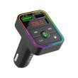 FM-модулятор Havit HV-FM812BT, 2xUSB Type-A/1xUSB Type-C, RGB, Black