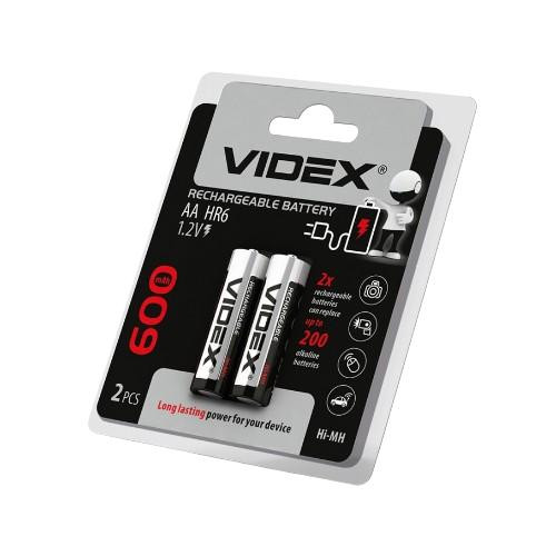 Акумулятор VIDEX, HR6/AA, 600mAh, 2шт