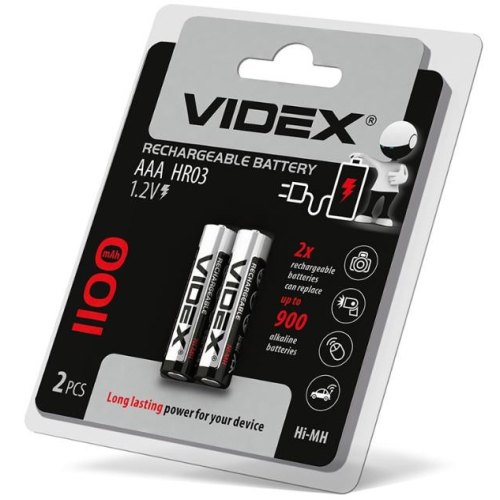 Акумулятор VIDEX, HR03/AAA, 1100mAh, 2шт
