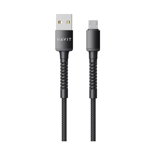 Кабель Havit HV-CB6195, USB Type-A to Micro USB, 2.1A, 1м
