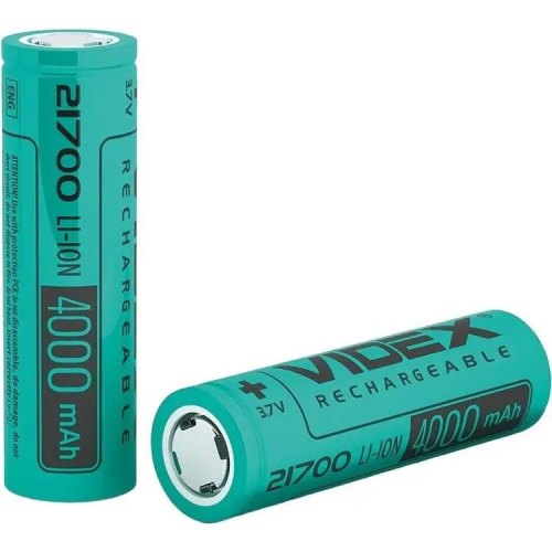 Акумулятор VIDEX, Li-ion, 21700, без захисту, 4000mAh, bulk, 1шт