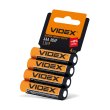 Батарейка VIDEX, сольова, R03P/AAA, 4шт