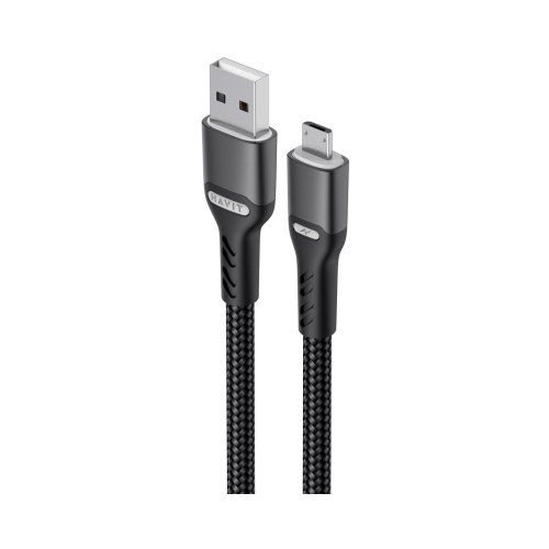 Кабель Havit HV-CB6215, USB Type-A to Micro USB, 3A, 1м