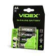 Батарейка VIDEX, лужна, LR6/AA, 4шт