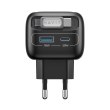 Мережевий зарядний пристрій Havit HV-UC251-BK, USB Type-A/USB Type-C, GaN, 35W, вбудований кабель USB Type-C