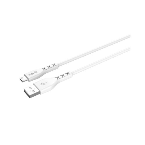 Кабель Havit HV-H67, USB Type-A to Micro USB, 1м, White